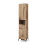 Vicco Mobiletto da bagno Quercia vichinga 40 x 190 cm con anta e cassetto