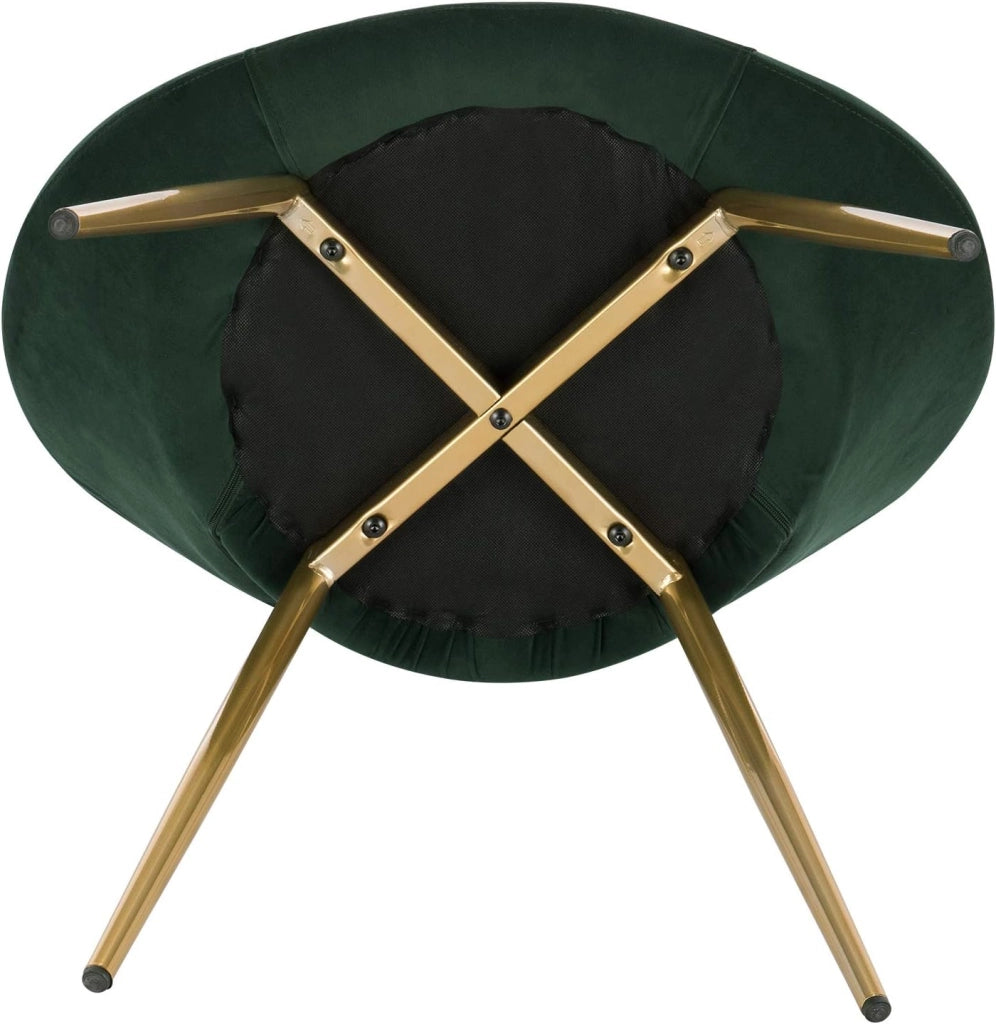 Set di 2 Sedie da Pranzo Poltrone in Velluto per Sala da Pranzo Soggiorno Moderna Sedia Con Schienale Braccioli Verde Scuro BH230dgn-2