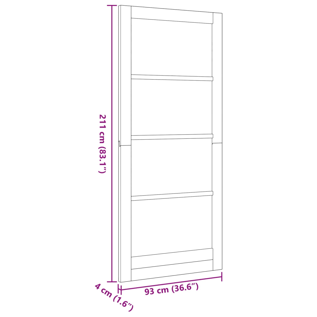 porta interna con vetro "ORKDAL" bianca 93x211x4 cm