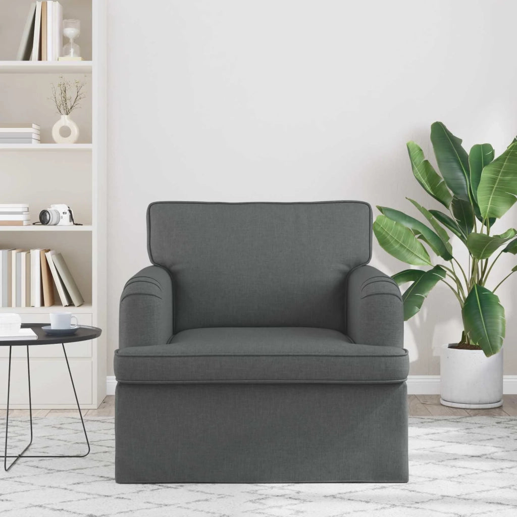 Divano Grigio scuro 84 x 80 x 85 cm Tessuto
