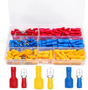 Connettori a Sfera Isolati, Set da 150 pezzi, Maschio e Femmina, Connessioni a Crimp, Terminali Elettrici, Colore Ruggine, Giallo, Blu