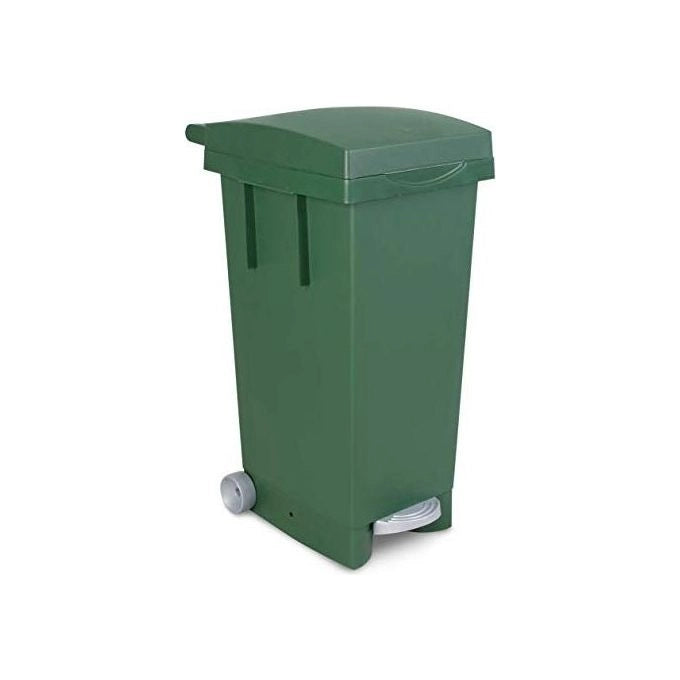 Bidone Immondizia 'Big Tata' Con Coperchio Ruote e Pedale Cm 38X50Xh80