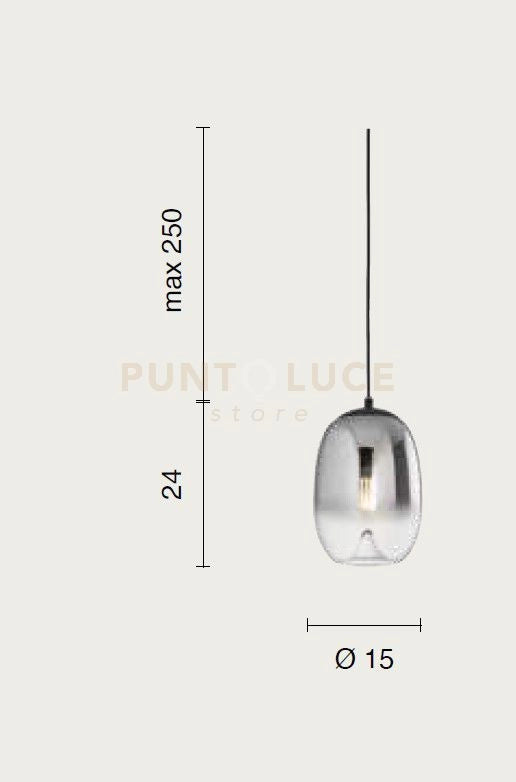 SOSPENSIONE BALU-1, 1 LUCE ORO ATTACCO E27 D.15CM H.24CM