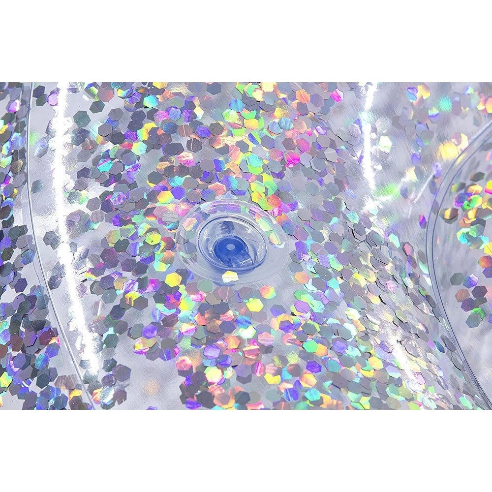 Trade Shop - Poltrona Poltroncina Gonfiabile Glitter Dream 72x72x64cm 2 Camera Ad Aria 75105 -