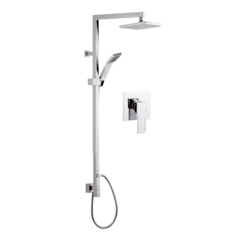 Set doccia in ottone cromato - serie wellness qubika