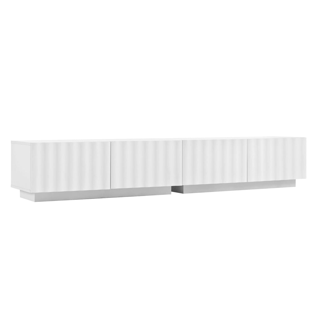 Mobile TV con Ante Push-to-Open ¨C MINIMAL ¨C Legno, Soggiorno, Bianco