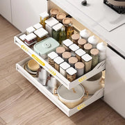 Organizzatore per cassetti da cucina con sistema di estrazione, cassetto telescopico, organizzatore per cassetti da cucina con sistema di estrazione.