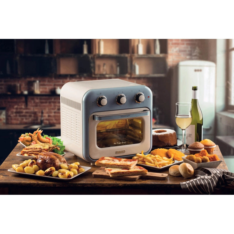 Friggitrice ad aria e forno Vintage 16L 1400W - Accessori inclusi - Celeste