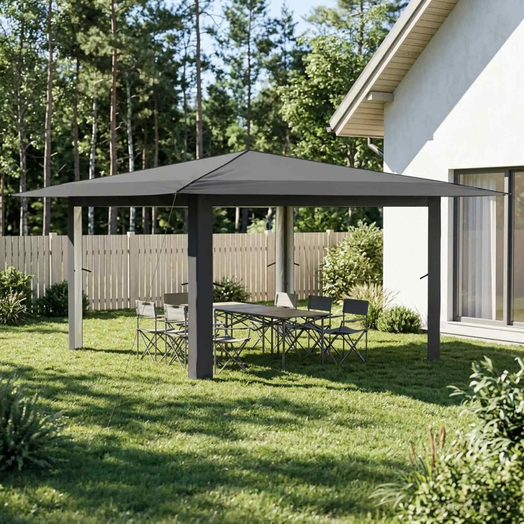 Gazebo senza Parete Laterale 4 x 4 m Grigio chiaro e Antracite 42036818
