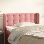 Testiera ad Orecchio-Testata con Orecchie Rosa 83x16x78/88 cm in Velluto 227526