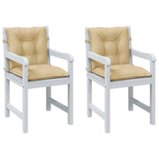 Cuscini Sedia Schiena Bassa 2 pz Beige MÃ©lange 100x50x7 Tessuto