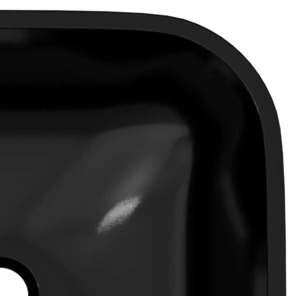 Lavandino in Vetro 42x42x14 cm Nero CFW6710151