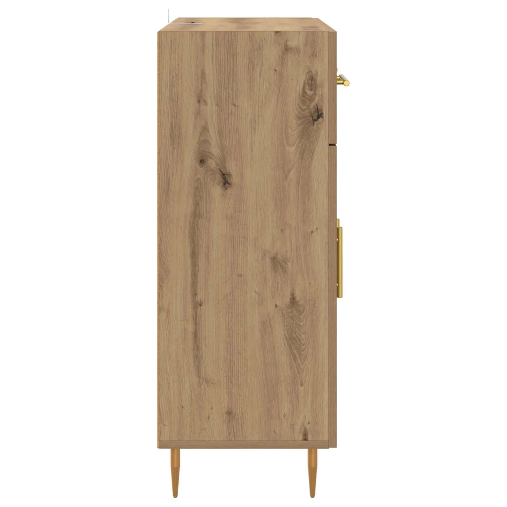 Credenza | Madia | Buffet da pranzo | Armadio da pranzo Rovere artigianale 69,5 x 34 x 90 cm Legno multistrato