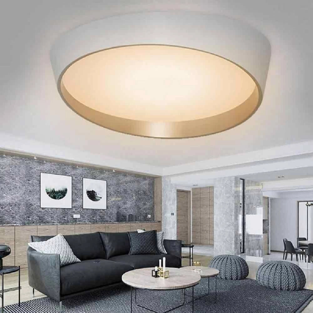 Trade Shop - Plafoniera A Led 46w Moderno Rotonda Irregolare Luce Fredda Calda Naturale C50-b -