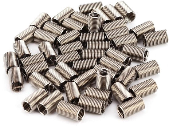 Set di attacchi a vite in acciaio inossidabile per uso interno - 50 pezzi - M8 x 1,25 x 3D - Set di attacco a vite autoalimentante - Vite in acciaio inossidabile resistenti all'usura - Per apparecchi meccanici - Attacco a vite in acciaio inossidabile