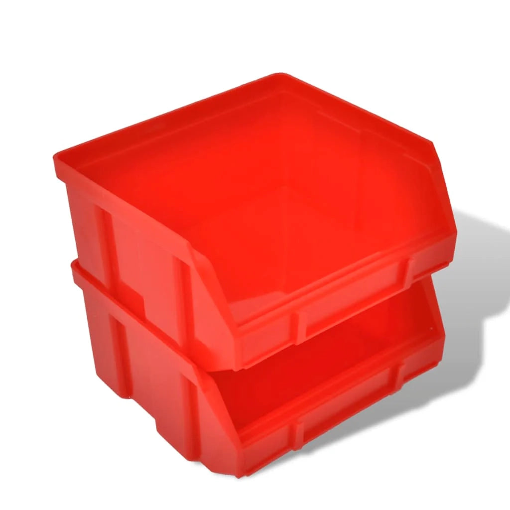 Set cestini portaoggetti da parete Plastica 30pz blu e rosso 02_0003840