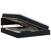 Letto con Contenitore con testiera Nero 140 x 200 cm Velluto 3458873