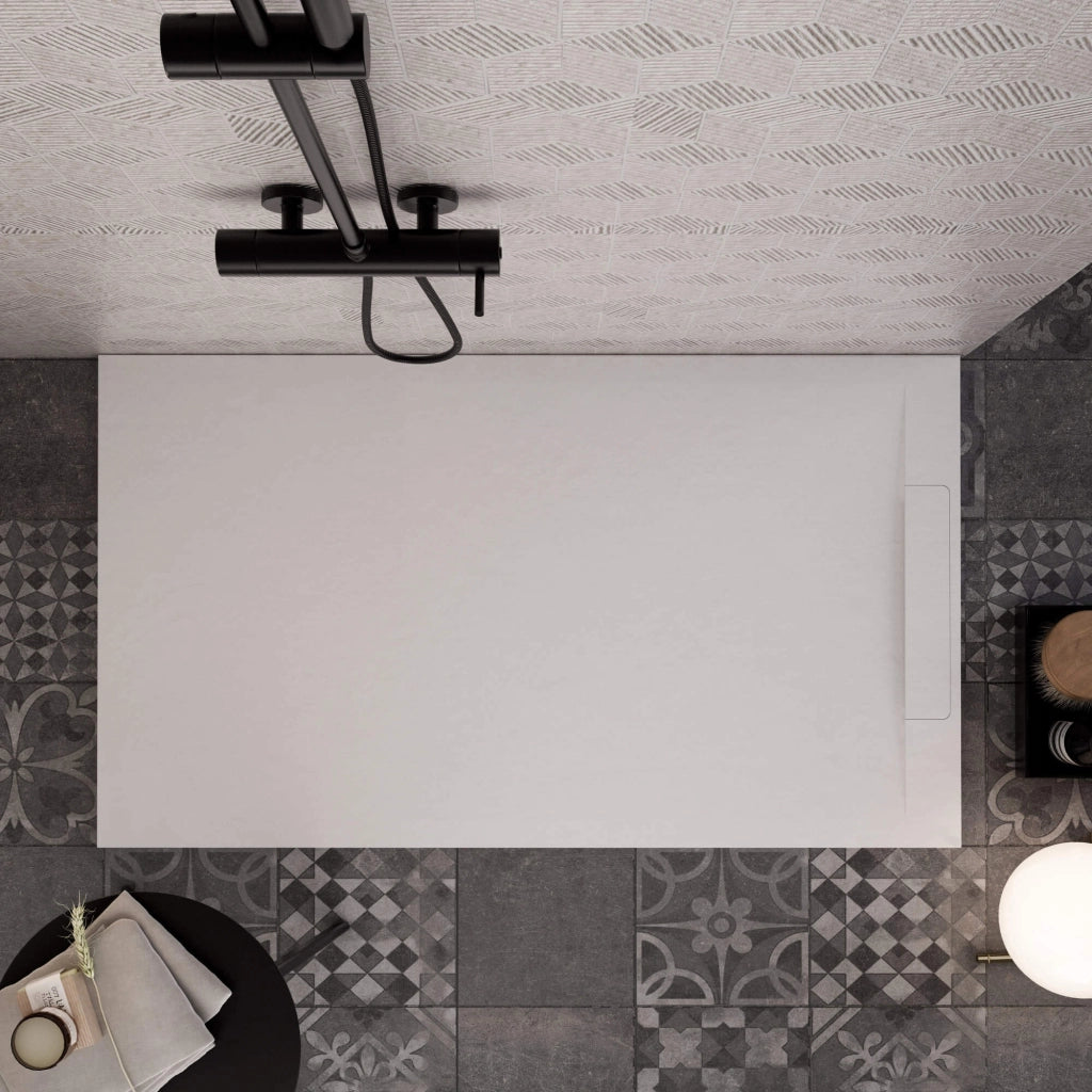 Piatto Doccia in Pietra 70x110 cm Bonussi Ardesia Calcutta Bianco