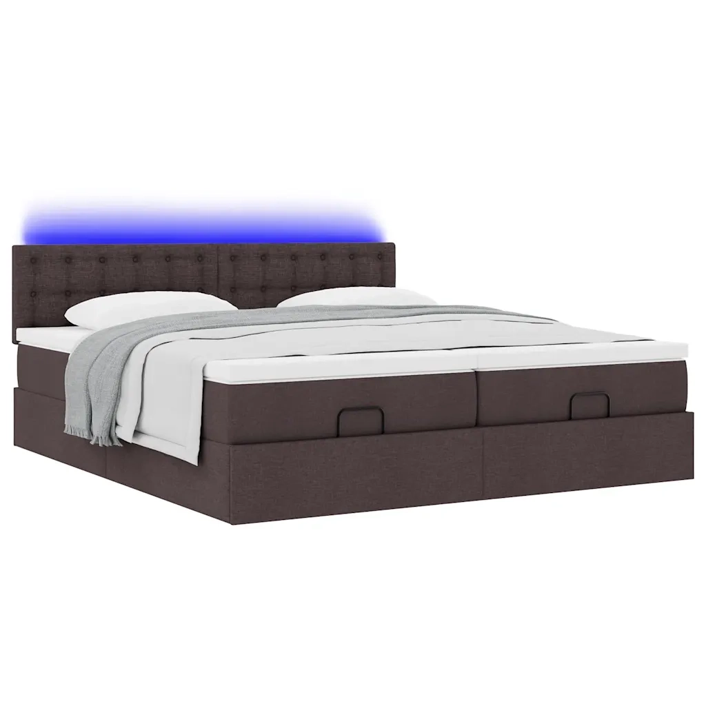 Struttura Letto Pouf con Materassi 180x200 cm in Tessuto 3312888