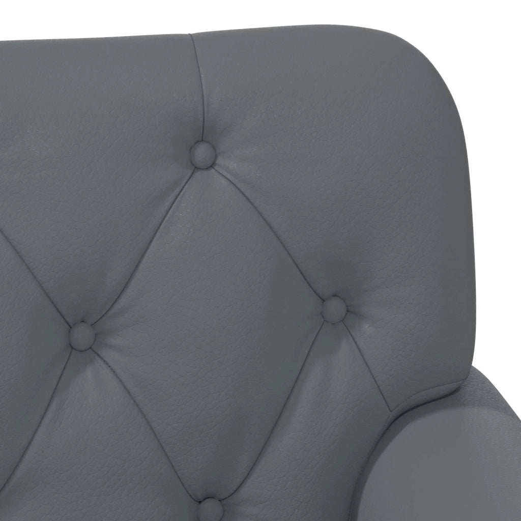 Loveseat con bottoni imbottiti Grigio 120 x 65 x 77 cm 42041859