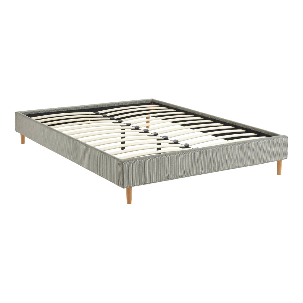 Struttura letto in velluto a coste fini con rete a doghe, 140x190cm,