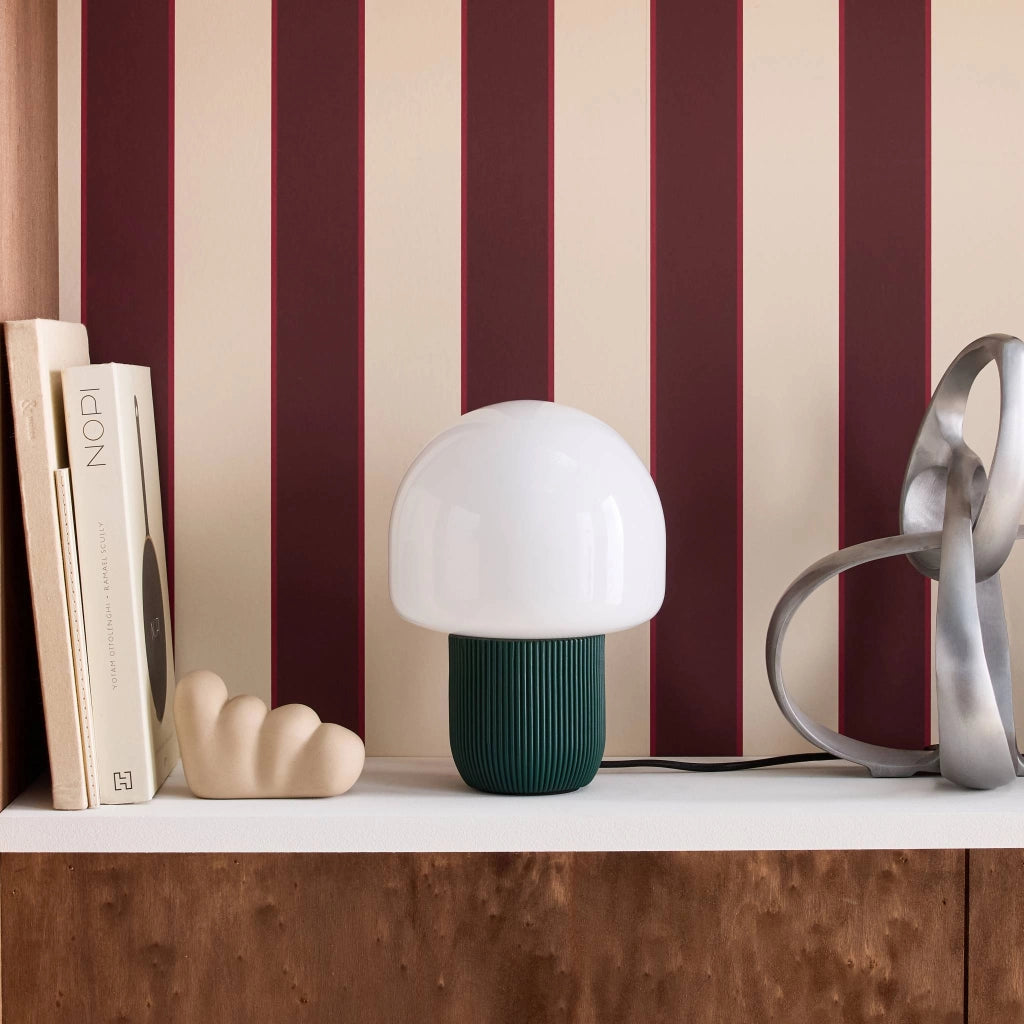 Lampada da tavolo da interno in resina e pvc, ø18cm, verde