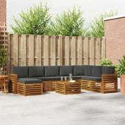 Set divano sezionale con cuscino 9 pcs Naturale e Antracite 3375337