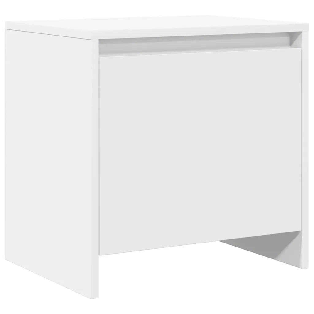 Comodino Bianco 45x34x44,5 cm in Truciolato 809863