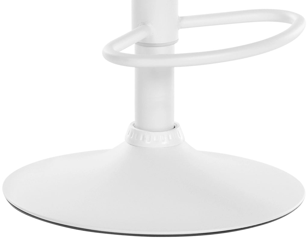 Sgabello Hover in polipropilene e metallo bianco,Metallo bianco opaco