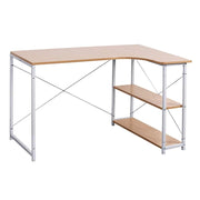 Scrivania per computer con due ripiani 120 cm MDF beige 19_0000561
