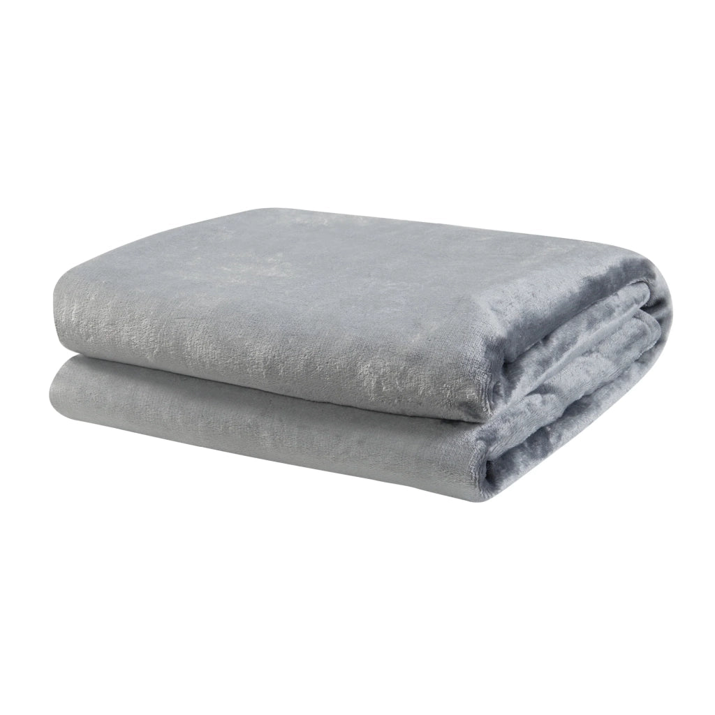 Coperta elettrica riscaldata 120 watt camera da letto 200 x 150 cm grigio chiaro 03_0009335