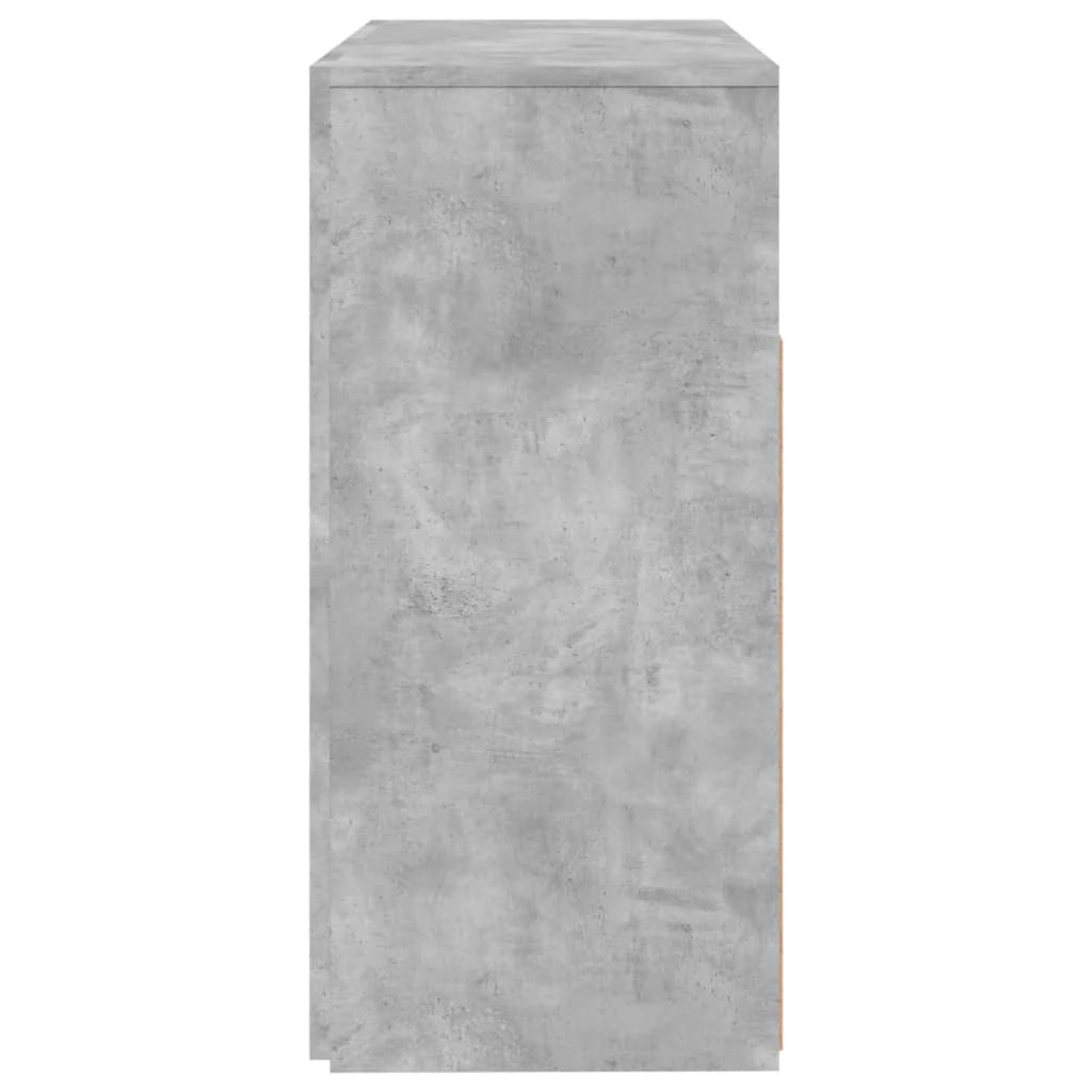 Buffet credenza cassettiera armadio mobile contenitore organizer per cucina soggiorno salotto con luci LED 80 x 35 x 75 cm grigio 02_0030006