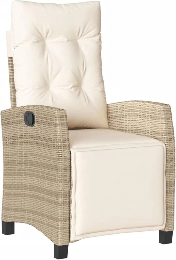3212940 - Set da pranzo da giardino con cuscini in rattan sintetico beige, set tavolo e sedie da giardino, tavolo da terrazza all'aperto e sedie, set da giardino, mobili da esterno