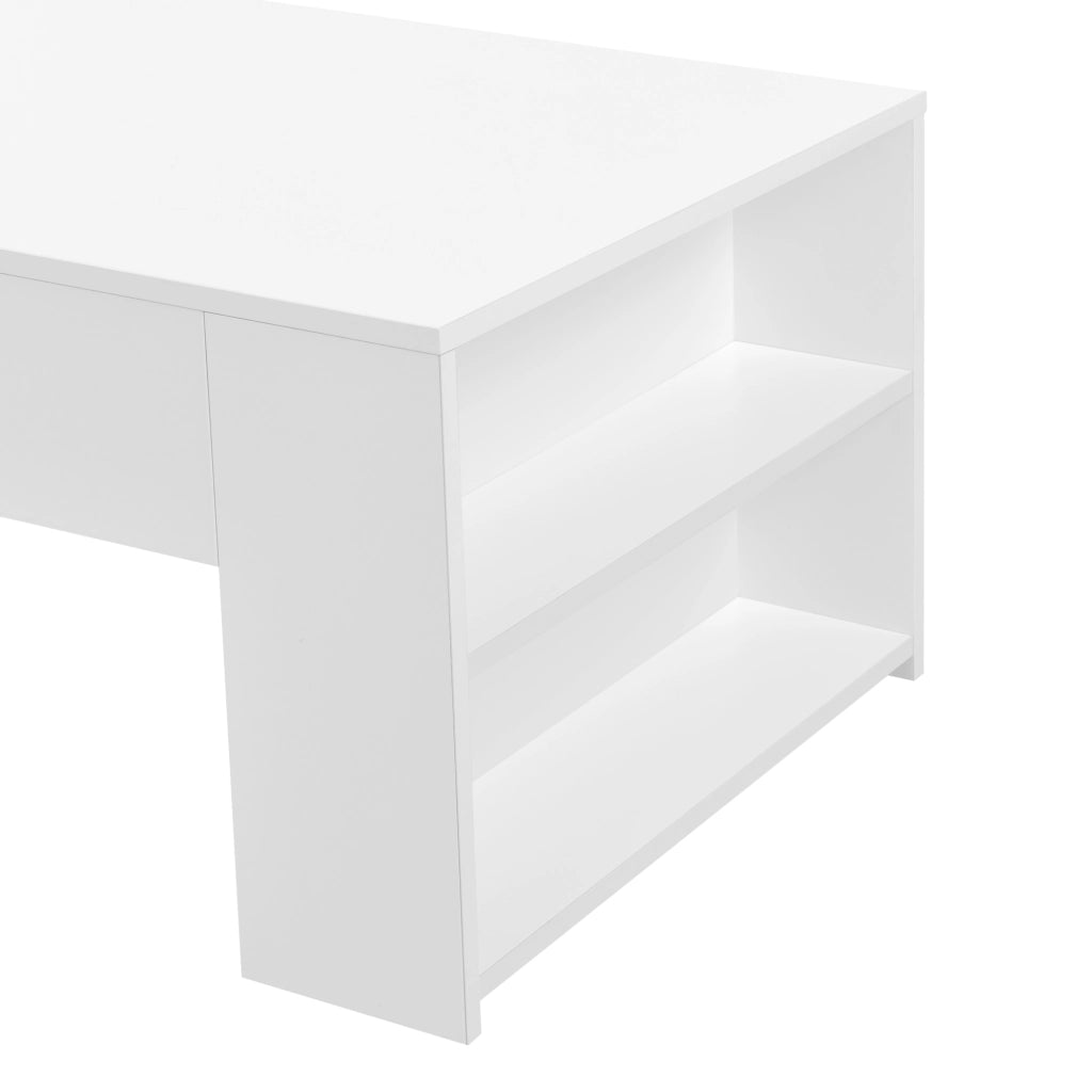 Tavolino da caffè/da Divano 42 x 100 x 60 cm Tavolo Basso da Salotto/Soggiorno in Forma Rettangolare con 2 Scomparti