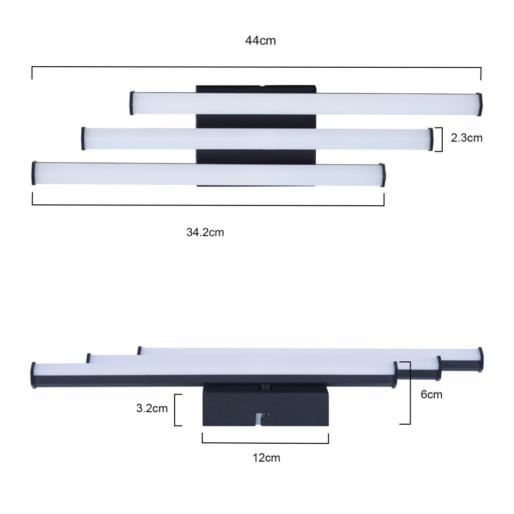 ZMH Lampada da soffitto a LED per soggiorno moderna nera luce acqua interni 3000K cucina corridoio