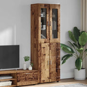 Credenza con lo scaffale FLORIN Legno vecchio 60 x 35 x 182 cm 3397922