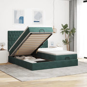 Struttura Letto Pouf con Materassi 200x200 cm Velluto 3314648