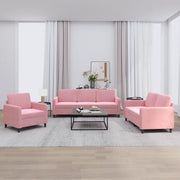Set di Divani 3 pz Rosa in Velluto 3201937
