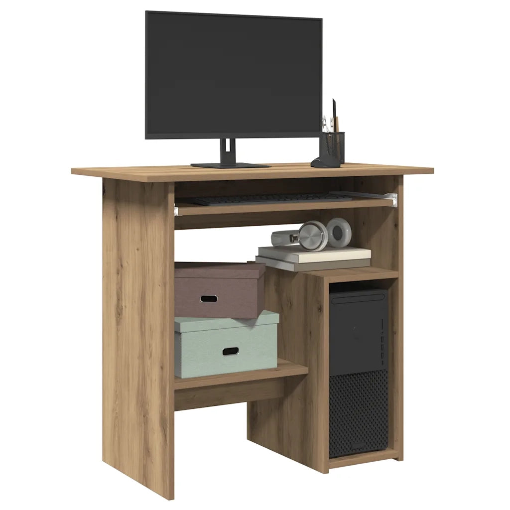 Scrivania Rovere Artigianale 80x45x74 cm in Legno Multistrato