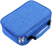 Etui per matite con 72 cassette, grande capacità, portatile con spazio di stoccaggio rimovibile, organizzatore per matite, contenitore per strumenti da disegno, custodia per matite per bambini, ragazzi e adulti (blu)