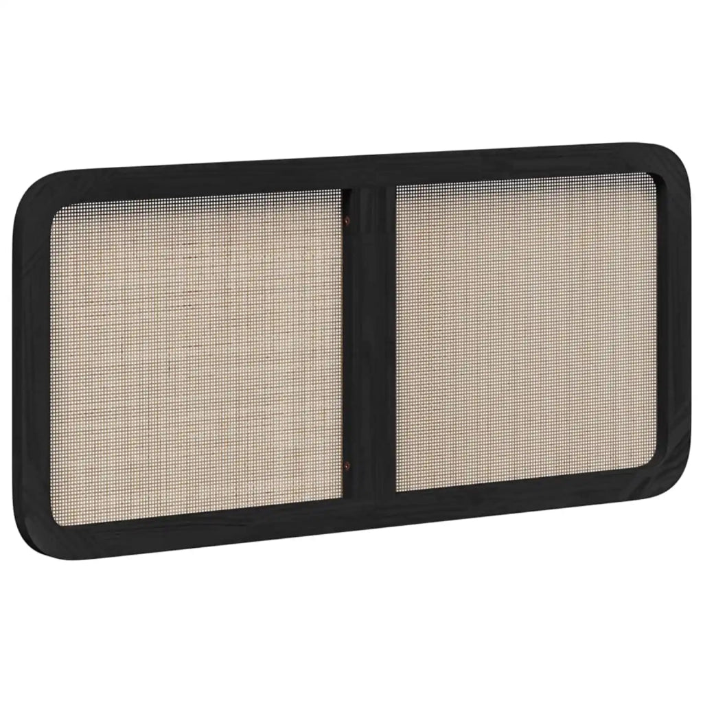 Testiera con testiera Nero 120 x 55 x 3 cm Rattan 42011569
