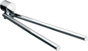 Sostegno per asciugamani a 2 braccia rotativo in cromato - fissaggio alla parete - lunghezza 364 mm
