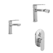 Set miscelatori lavabo 13cm bidet miscelatore doccia con deviatore cromato | Margot