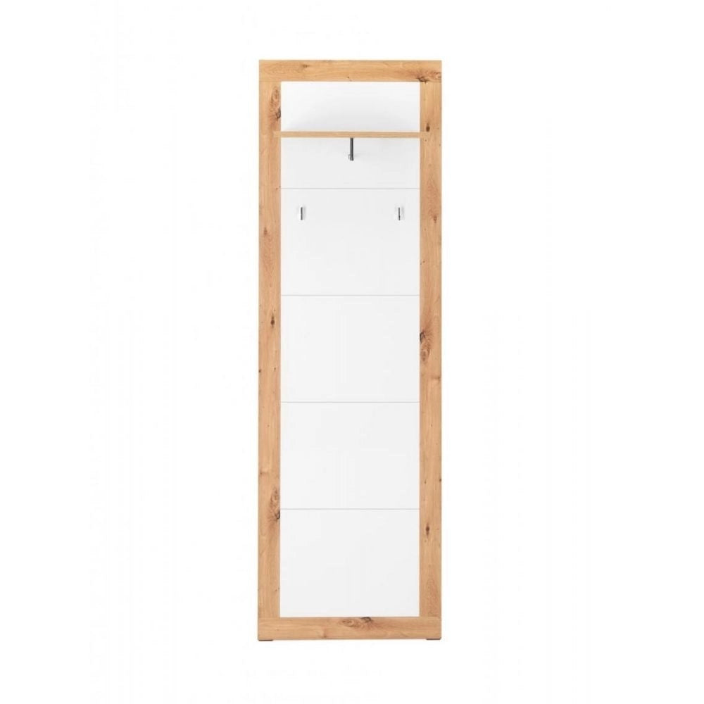 Pannello appendiabiti Wien 43 da ingresso rovere bianco