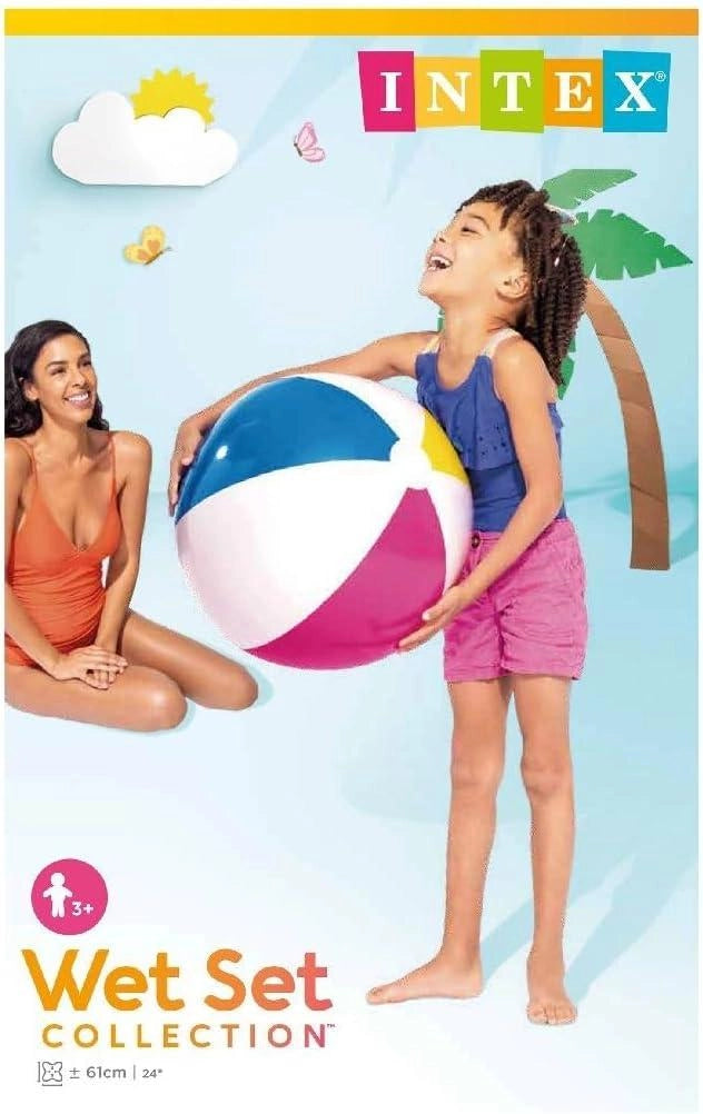 Pallone gonfiabile da spiaggia,61 cm,Intex, eta 3+