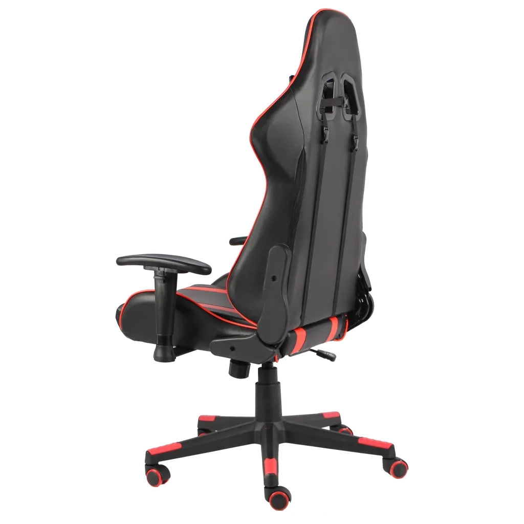 Sedia da Gaming Girevole Rossa in PVC 20481