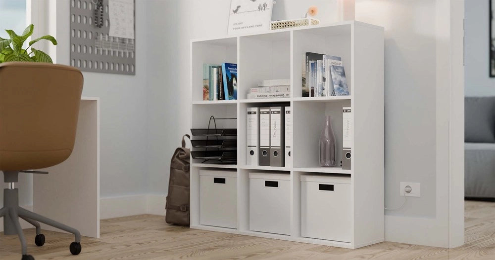 Scaffale MALAX 3x3 H bianco libreria moderna