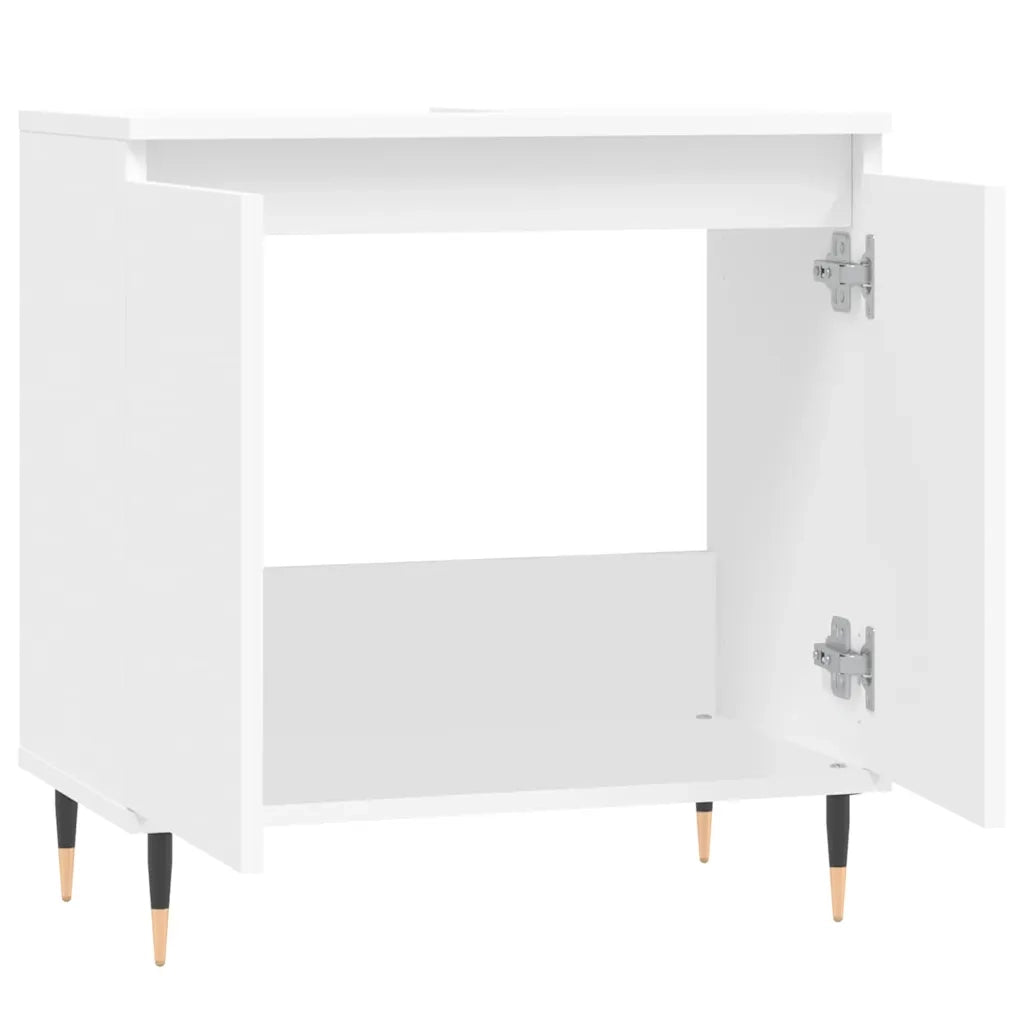 Mobile da Bagno | Armadio da bagno Bianco 58x33x60 cm in Legno Multistrato