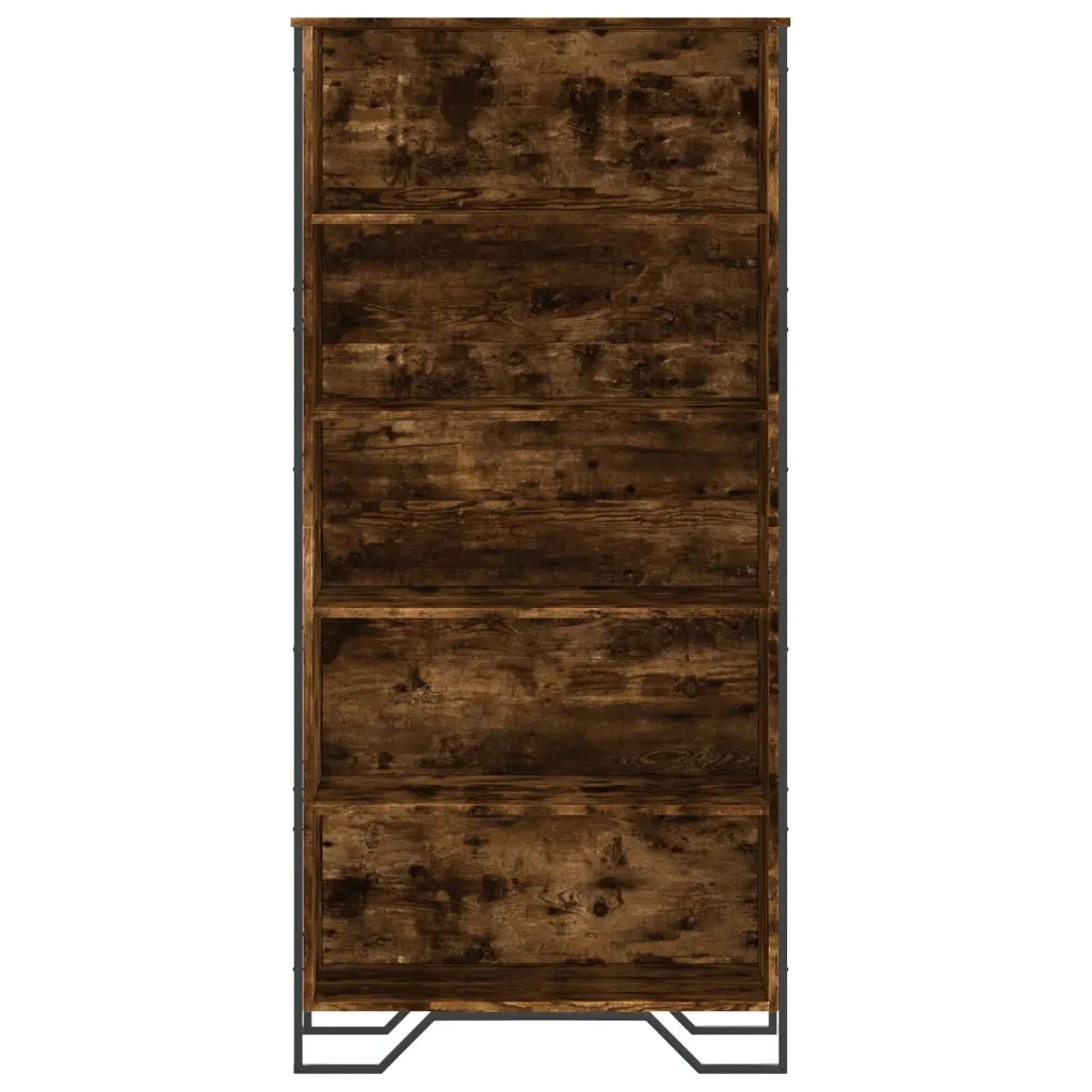 Libreria Rovere Fumo 80x31x169 cm in Truciolato 3295314