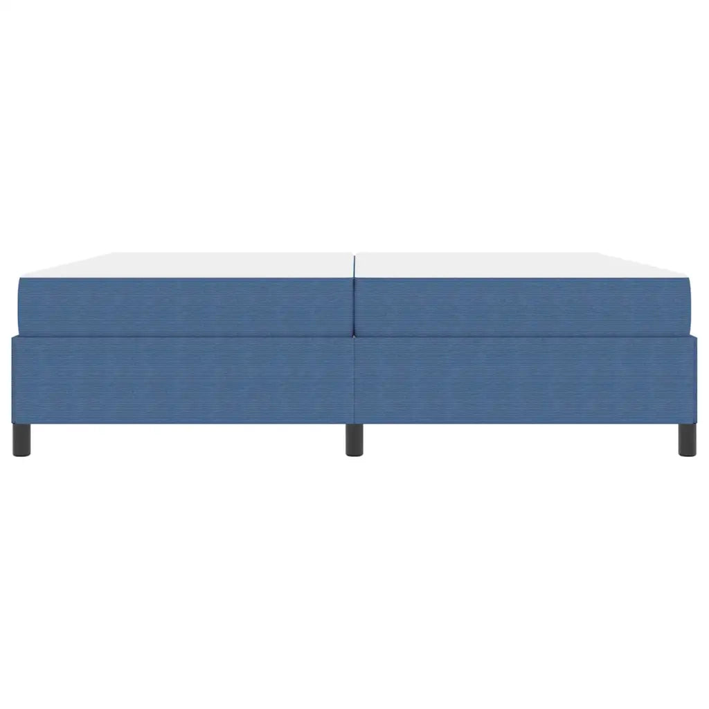 Struttura del letto con materasso Blu 200 x 200 cm Tessuto